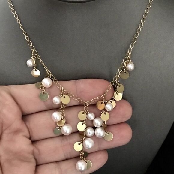 Akoya Pearl Necklace 14k Gold 8 mm 17" Hi Fashion Italy Certified $3,950 817023 - Picture 6 of 8